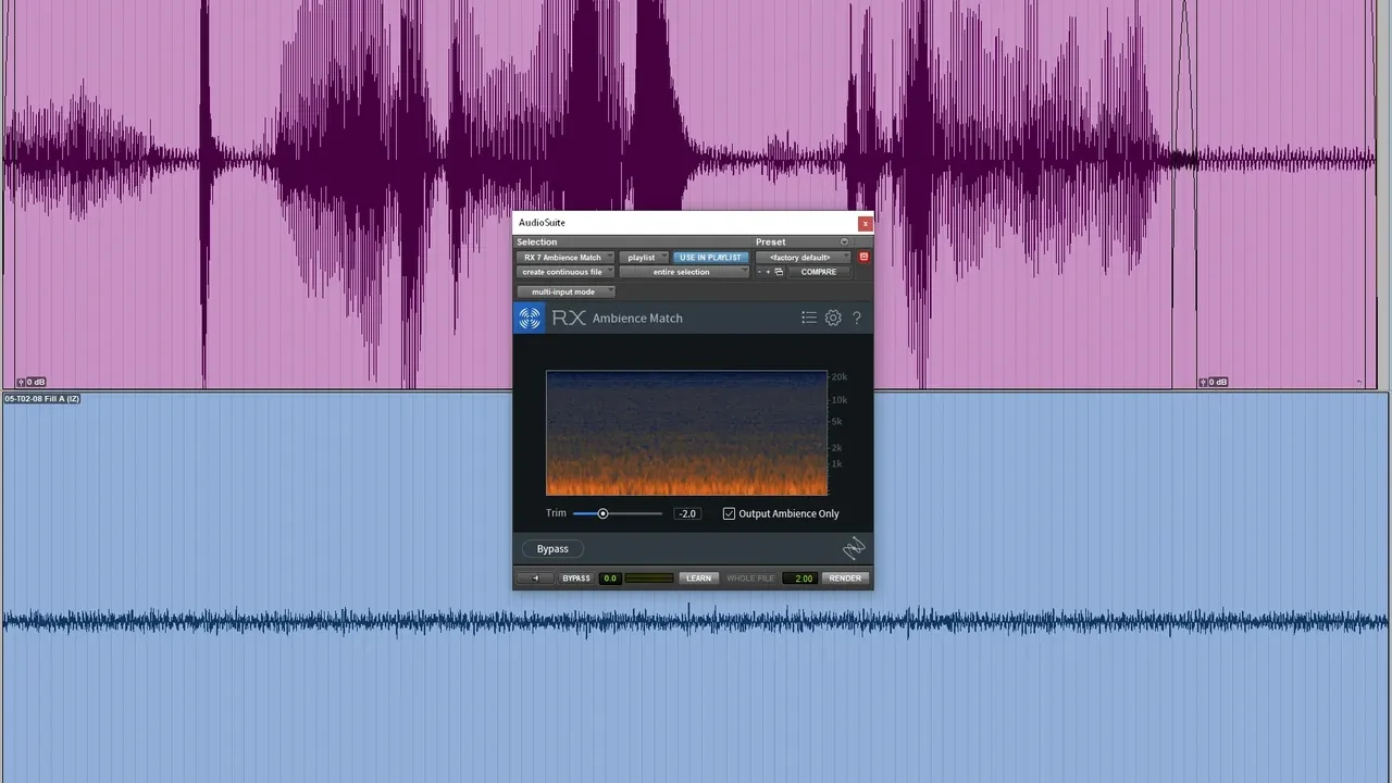 Dialog Editing: How to fill a scene with noise