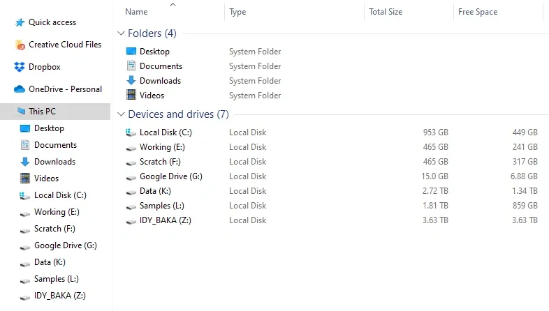 Windows Explorer Navigation Pane Customizations: This PC